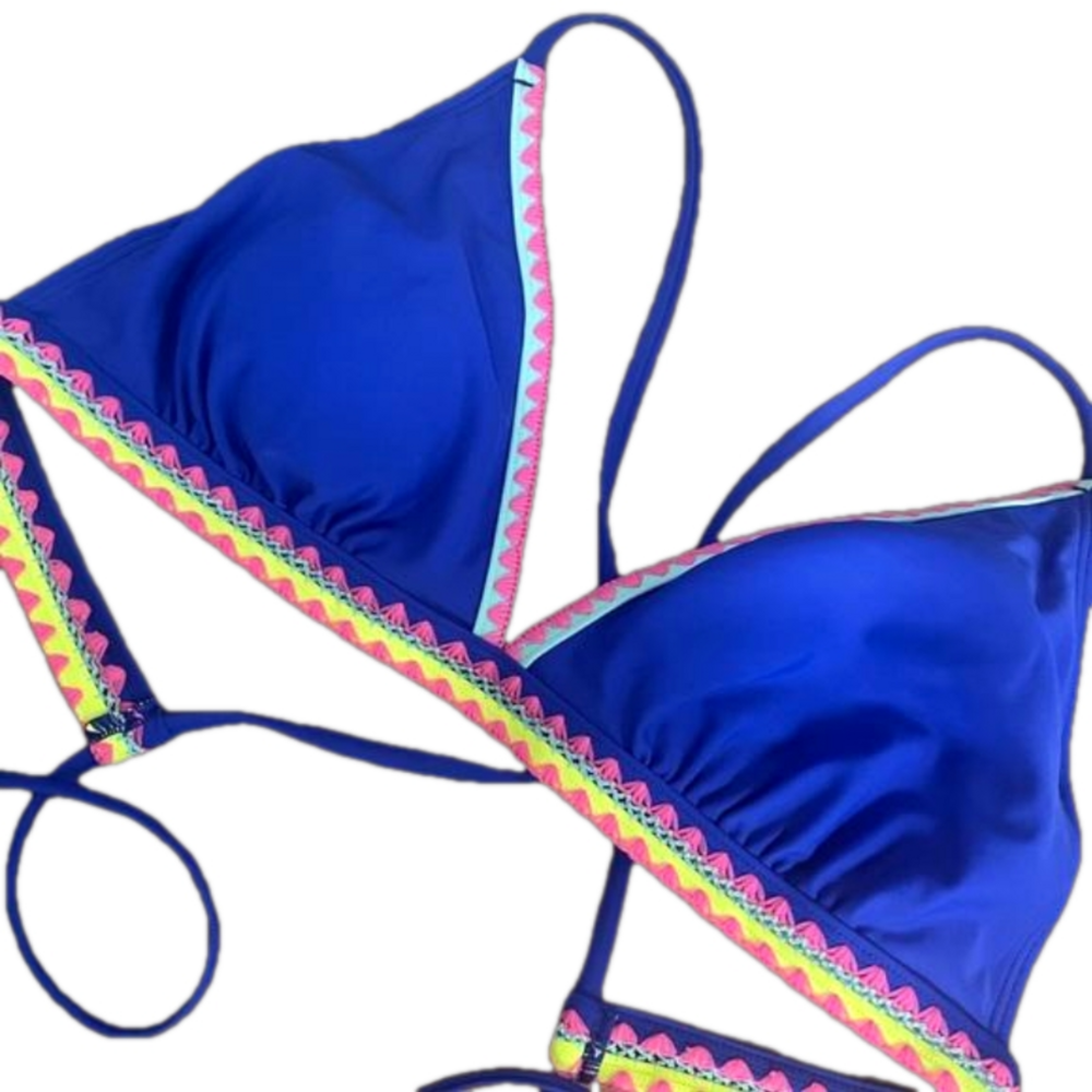 Blue bikini top XL